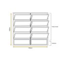 Ver imagem 3 de Vitro Basculante 2 Seções 100x150 Alumínio Branco Vidro Liso