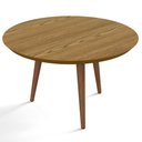 Ver imagem 1 de Mesa de Centro Redonda Pés Madeira Luna 670 Cumarú - Patrimar