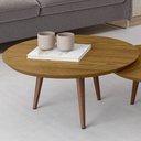 Ver imagem 3 de Mesa de Centro Redonda Pés Madeira Luna 670 Cumarú - Patrimar