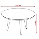 Ver imagem 4 de Mesa de Centro Redonda Pés Madeira Luna 670 Cumarú - Patrimar