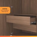 Ver imagem 6 de Guarda Roupas Casal Detalhes Frisados com 6 Portas 4 Gavetas Buriti Andirá Madeirado / Areia