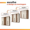 Ver mais imagens de Guarda Roupas Casal Detalhes Frisados com 6 Portas 4 Gavetas Buriti Andirá Madeirado / Areia
