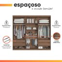 Ver imagem 2 de Guarda Roupas Casal Detalhes Frisados com 6 Portas 4 Gavetas Buriti Andirá Madeirado / Areia
