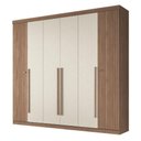 Ver imagem 1 de Guarda Roupas Casal Detalhes Frisados com 6 Portas 4 Gavetas Buriti Andirá Madeirado / Areia