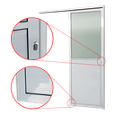 Ver imagem 3 de Porta de Correr Suspensa Meia Lambril Meia Vidro Dir L.25 Branca 210x80 Brimak