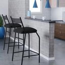Ver imagem 4 de Kit 5 Banquetas Gourmet Para Bancada Ou Cozinha Ibiza Preto