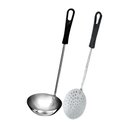 Ver imagem 1 de Kit Concha Pequena Feijão + Escumadeira Arroz 9cm Cabo 23cm