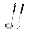 Ver imagem 7 de Kit Concha Pequena Feijão + Escumadeira Arroz 9cm Cabo 23cm
