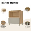 Ver imagem 6 de Balcão 1 Porta Basculante 1 Gaveta Nesher Rainha 80cm MDF