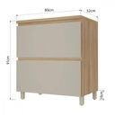 Ver imagem 3 de Balcão 1 Porta Basculante 1 Gaveta Nesher Rainha 80cm MDF