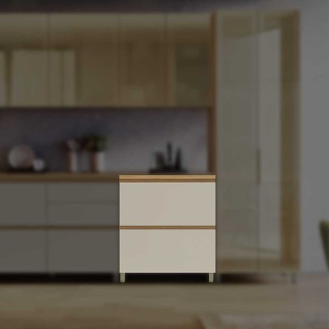 Balcão 1 Porta Basculante 1 Gaveta Nesher Rainha 80cm MDF