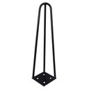 Ver imagem 2 de Kit 2 Pés de Metal 25 Cm Legs Mesas de Centro Puffs Preto