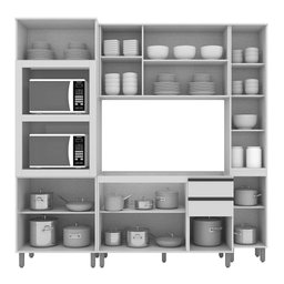 Cozinha Completa Connect 4 Peças Duna/cristal - Móveis Henn - 3