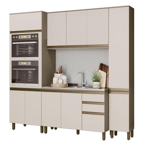 Cozinha Completa Connect 4 Peças Duna/cristal - Móveis Henn