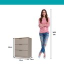Ver imagem 6 de Cômoda Milan 3 Gavetas Carraro Avelã