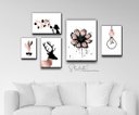 Ver imagem 2 de Quadros Placas MDF 6mm Sala Moderna Flor Quarto 5 un 29x20