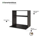 Ver imagem 3 de Suporte Aéreo Multiuso para Forno Micro-ondas Laura 60cm Preto - Desk Design