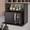 Suporte Aéreo Multiuso para Forno Micro-ondas Laura 60cm Preto - Desk Design - 2