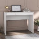 Ver imagem 1 de Escrivaninha College Ii Office Mesa de Estudos com Gavetas Branco