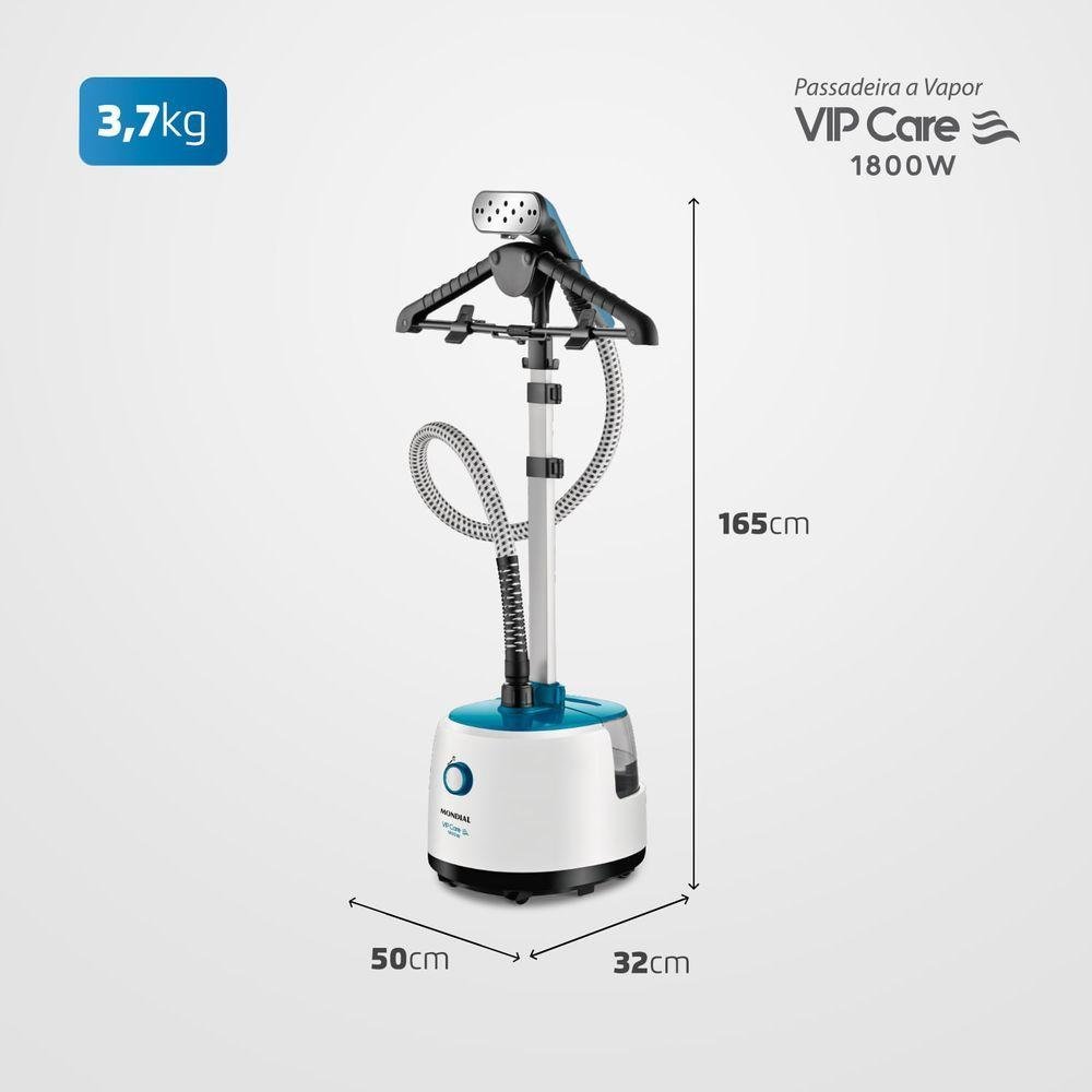 Passadeira a Vapor Mondial Vip Care Vp-07 220v Branco/azul - 10