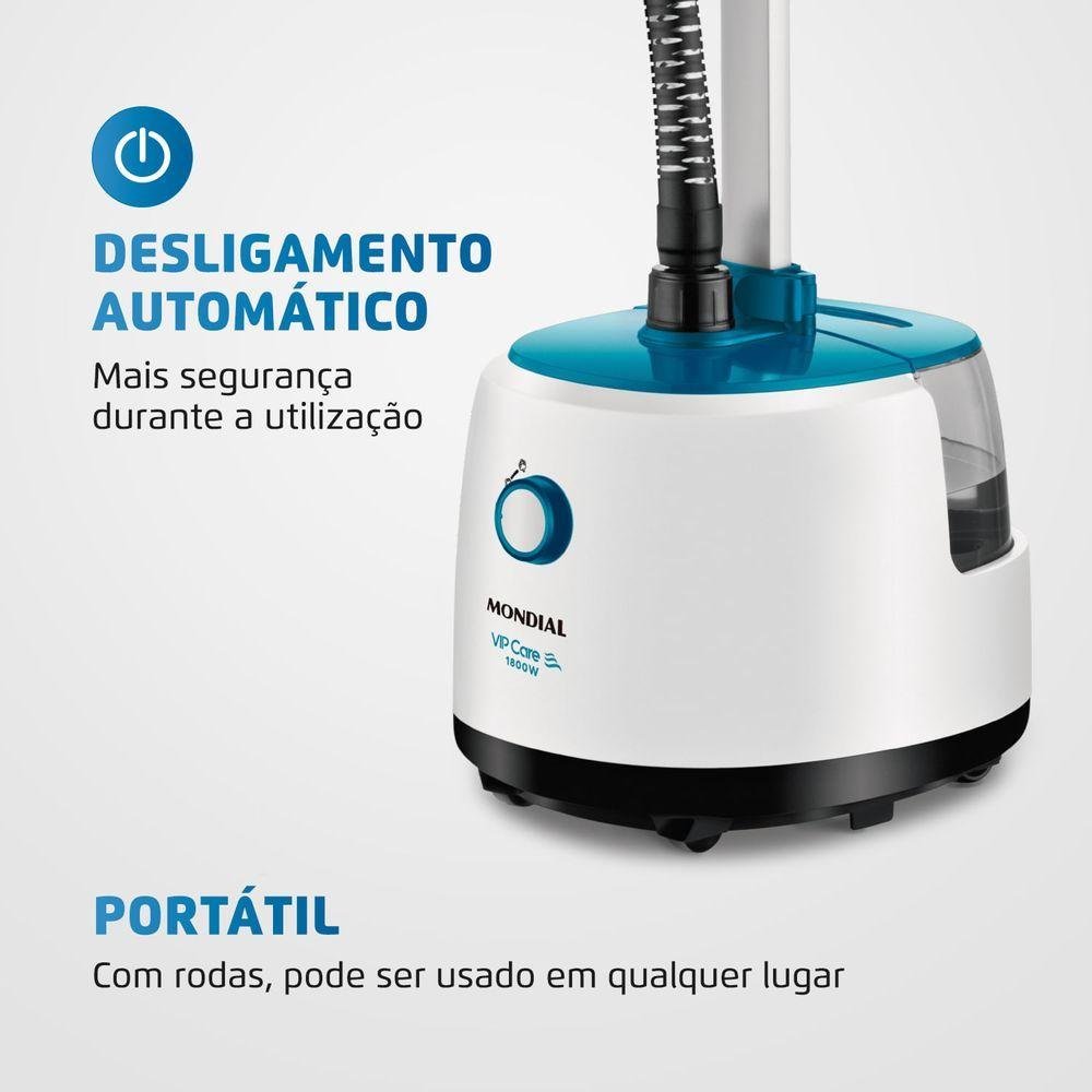 Passadeira a Vapor Mondial Vip Care Vp-07 220v Branco/azul - 3