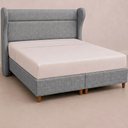 Ver imagem 5 de Cama Box com Cabeceira King Elegante Linho Cinza - Sallar Home