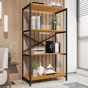 Ver imagem 2 de Estante Livreiro Steel 90cm Estilo Industrial com Pés em Aço Preto/naturale