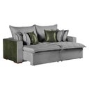 Ver imagem 1 de Sofa Cama Retratil Verona 280cm Kc Rei de Casa Linho Cinza/Verde