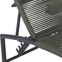 Ver imagem 4 de 2 Espreguiçadeira Corda Náutica Mesa Garden Tampo Ripado Alumínio Piscina com Regulagem