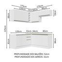 Ver imagem 4 de Armário de Cozinha Completa de Canto 349cm Branco Glamy Madesa 03