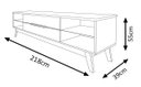 Ver imagem 5 de Rack para TV Limit 2.2 Off White com Freijó - MoveisAqui