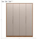 Ver imagem 2 de Guarda Roupa Casal 4 Portas e 3 Gavetas Attore - Nogueira/nude Prime Tx