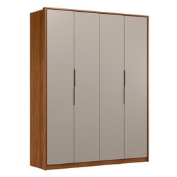 Guarda Roupa Casal 4 Portas e 3 Gavetas Attore - Nogueira/nude Prime Tx - 9