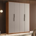 Ver imagem 1 de Guarda Roupa Casal 4 Portas e 3 Gavetas Attore - Nogueira/nude Prime Tx