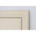 Ver imagem 4 de Cabeceira Casal Reta Luxo 140x60 Suede Off White - Tachas Prata