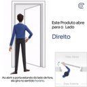Ver imagem 5 de Kit Porta de Madeira 210x82cm Batente 11cm Lisa Padrão Angelim Uniportas Abertura Direita