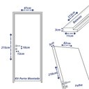 Ver imagem 3 de Kit Porta de Madeira 210x82cm Batente 11cm Lisa Padrão Angelim Uniportas Abertura Direita