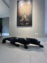 Ver imagem 5 de Escultura Pantera Ataque Grande, Jardim e Piscina 150 Cm:preto Fosco