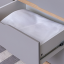 Ver imagem 5 de Berço Cômoda e Guarda Roupa para Quarto Infantil Quater Linha Tomi Cinza com Carvalho