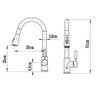Torneira de Cozinha com Ducha Extensível Giro do Corpo 360° e Misturador de Água Quente e Fria - 5
