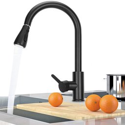 Torneira de Cozinha com Ducha Extensível Giro do Corpo 360° e Misturador de Água Quente e Fria - 1