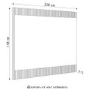 Ver imagem 4 de Painel para Tv Suspenso 70 Pol 220cm Real L06 Tauari/off White Fosco - Mpozenato