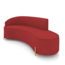Ver imagem 2 de Sofá 4 Lugares Orgânico 220cm Pé Dourado Morgan Veludo D03 - D’Rossi