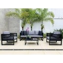 Ver imagem 4 de Jogo de Sofá Belga 2 Poltronas Corda Náutica para Sala Área Externa Jardim Pergolado Piscina