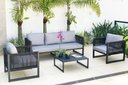 Ver imagem 5 de Jogo de Sofá Belga 2 Poltronas Corda Náutica para Sala Área Externa Jardim Pergolado Piscina