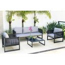 Ver imagem 5 de Jogo de Sofá Belga 2 Poltronas Corda Náutica para Sala Área Externa Jardim Pergolado Piscina