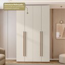 Ver mais imagens de Guarda Roupa 4 Portas 3 Gavetas Linha Brasil Freijó com Off White Yescasa
