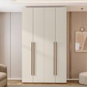 Ver imagem 6 de Guarda Roupa 4 Portas 3 Gavetas Linha Brasil Freijó com Off White Yescasa