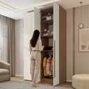 Ver imagem 7 de Guarda Roupa 4 Portas 3 Gavetas Linha Brasil Freijó com Off White Yescasa