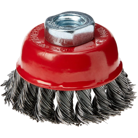 Escova Copo Aço Carbono Trançado 2.5" Cx 5/unid